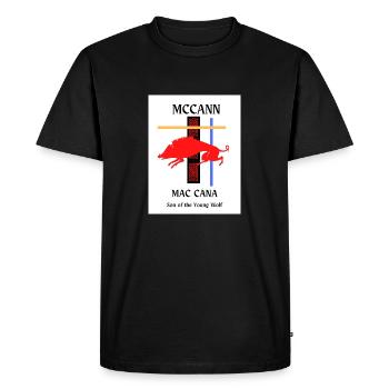 McCann Surname - Men's Premium Organic T-Shirt - black - Front - Nico (187cm)