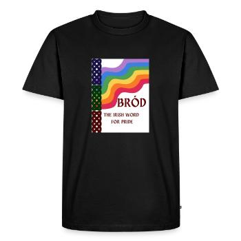 BRÓD, the Irish word for Pride. - Men's Premium Organic T-Shirt - black - Front - Nico (187cm)
