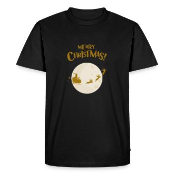 T-shirt de Noël pour de belles fêtes en famille. - T-shirt Premium bio Homme - noir - Devant - Nico (187cm)