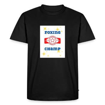 Boxing Champ - Men's Premium Organic T-Shirt - black - Front - Nico (187cm)