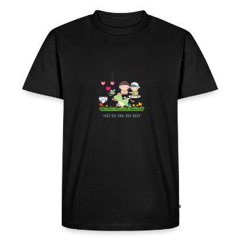 Notre meilleur moment - T-shirt Premium bio Homme - noir - Devant - Nico (187cm)