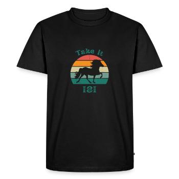 Prenez-le ISI Rétro - T-shirt Premium bio Homme - noir - Devant - Nico (187cm)