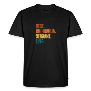 Meilleur. Chihuahua. Serviteur. Jamais. - T-shirt Premium bio Homme - noir - Devant - Nico (187cm)
