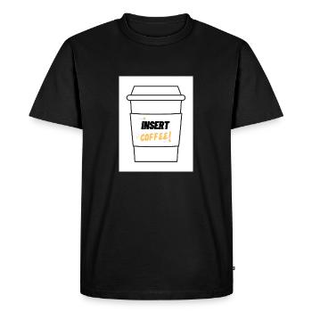 Insert Coffee Label LSHYBW - Men's Premium Organic T-Shirt - black - Front - Nico (187cm)