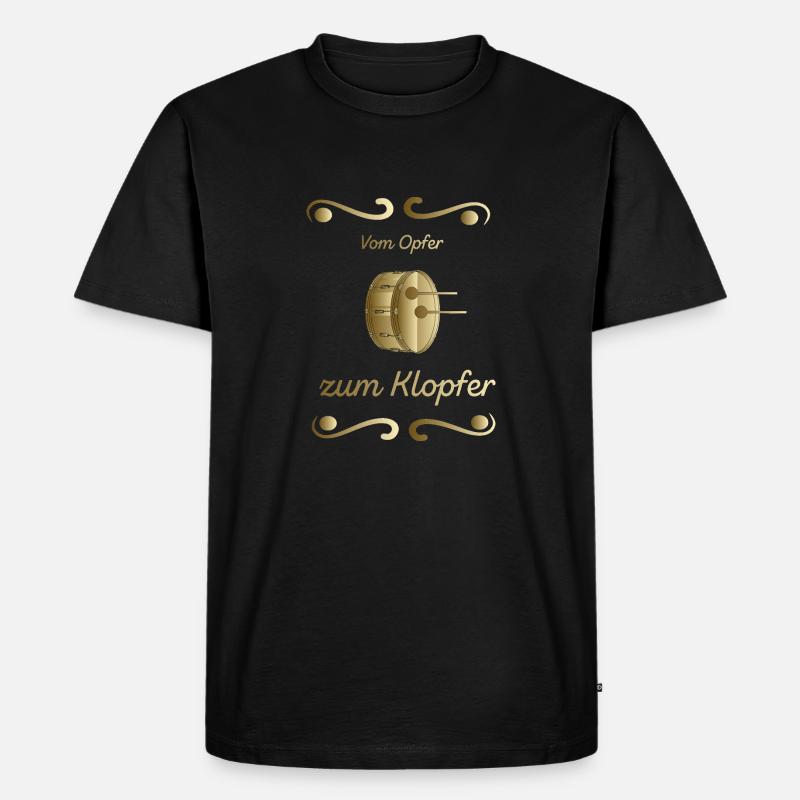 Drumm - Männer Premium Bio T-Shirt - Schwarz