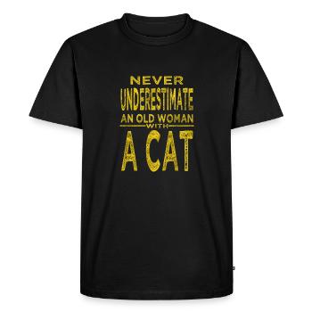 Childbirth Cat Butt Tshirts Funny Quote Gift Idea - Men's Premium Organic T-Shirt - black - Front - Nico (187cm)