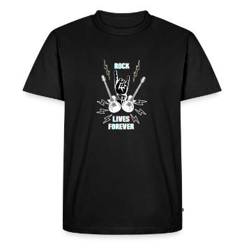 Foie de roche pour toujours - T-shirt Premium bio Homme - noir - Devant - Nico (187cm)