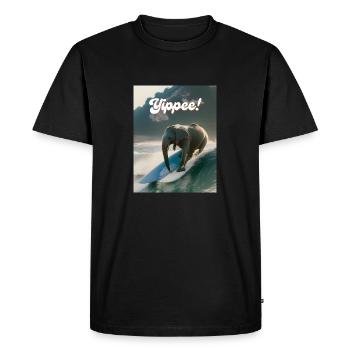 Youpi! - T-shirt Premium bio Homme - noir - Devant - Nico (187cm)