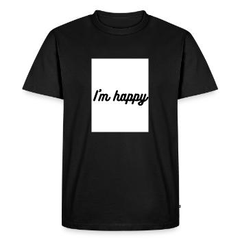 Attitude positif - T-shirt Premium bio Homme - noir - Devant - Nico (187cm)