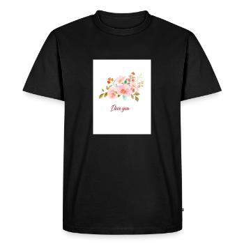 flower - T-shirt Premium bio Homme - noir - Devant - Nico (187cm)