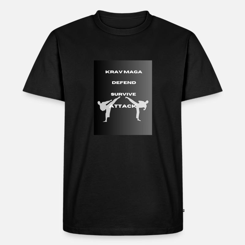 Defend Attack Survive - Männer Premium Bio T-Shirt - Schwarz