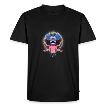 Rosa - Men's Premium Organic T-Shirt - black - Front - Nico (187cm)