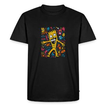 Le hurleur mélodique de Moon - T-shirt Premium bio Homme - noir - Devant - Nico (187cm)