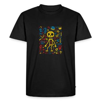Skeleton’s Groovy Jive - T-shirt Premium bio Homme - noir - Devant - Nico (187cm)