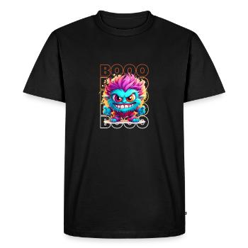 Chibi Howl & Booo! Adorable loup-garou Tee ! - T-shirt Premium bio Homme - noir - Devant - Nico (187cm)