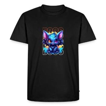 Chibi Soar & Booo! Nightflyer Bat Tee! - Men's Premium Organic T-Shirt - black - Front - Nico (187cm)