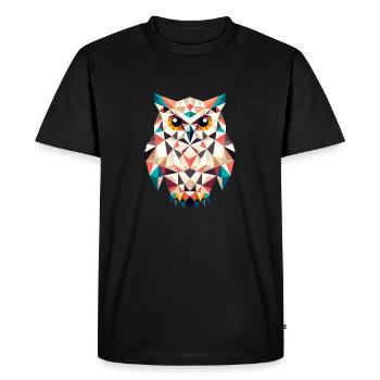 Owl // owl - Men's Premium Organic T-Shirt - black - Front - Nico (187cm)