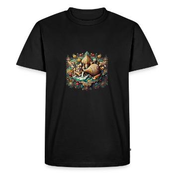 Water Filled Jar Inspired by Persian Art - Men's Premium Organic T-Shirt - black - Front - Nico (187cm)