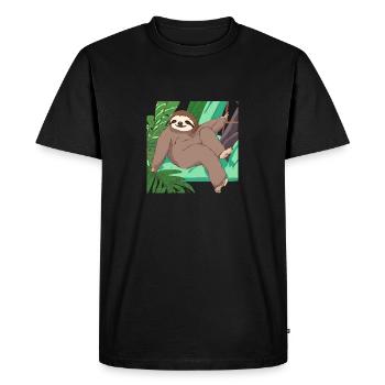 Accrochage décontracté - T-shirt Premium bio Homme - noir - Devant - Nico (187cm)