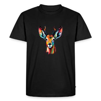 Gazelle - T-shirt Premium bio Homme - noir - Devant - Nico (187cm)