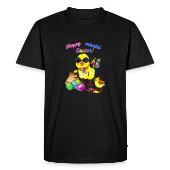 Pâques coloré - T-shirt Premium bio Homme - noir - Devant - Nico (187cm)