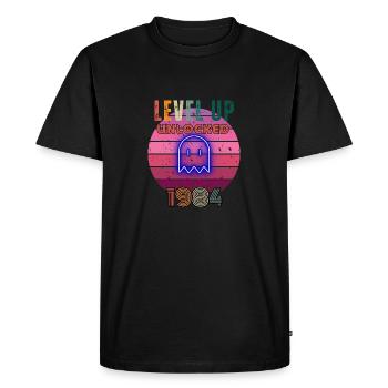 8-Bit Gaming Party: Pixelated Birthday Adventure - Men's Premium Organic T-Shirt - black - Front - Nico (187cm)