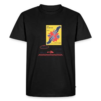 Visions Unveiled A Captivating Art Exhibition - Men's Premium Organic T-Shirt - black - Front - Nico (187cm)