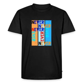 jamais jamais - T-shirt Premium bio Homme - noir - Devant - Nico (187cm)