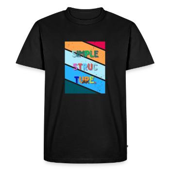 Conception simple. Structure simple 2024. - T-shirt Premium bio Homme - noir - Devant - Nico (187cm)