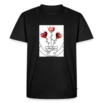 Prenez ce que vous voulez. Prends ce que tu veux. - T-shirt Premium bio Homme - noir - Devant - Nico (187cm)