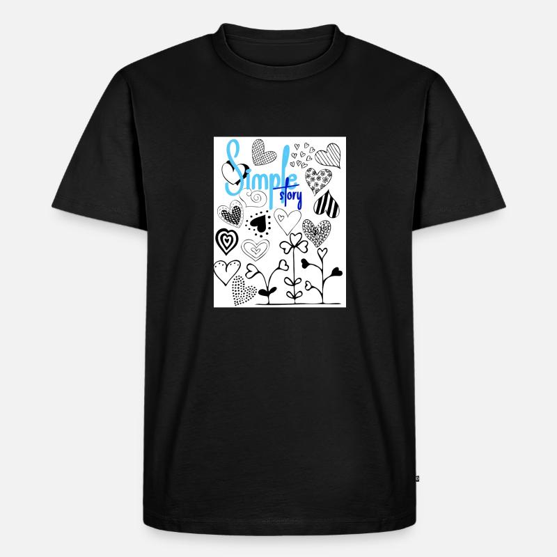 Einfache Geschichte. - Männer Premium Bio T-Shirt - Schwarz