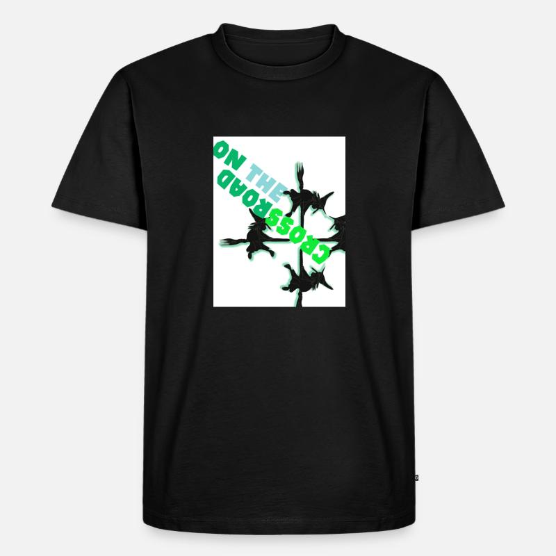 Am Scheideweg. Am Scheideweg. - Männer Premium Bio T-Shirt - Schwarz