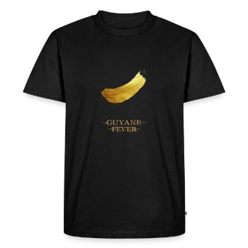 Guyane Fever Gold Or de Guyane tâche or 12 - T-shirt Premium bio Homme - noir - Devant - Nico (187cm)