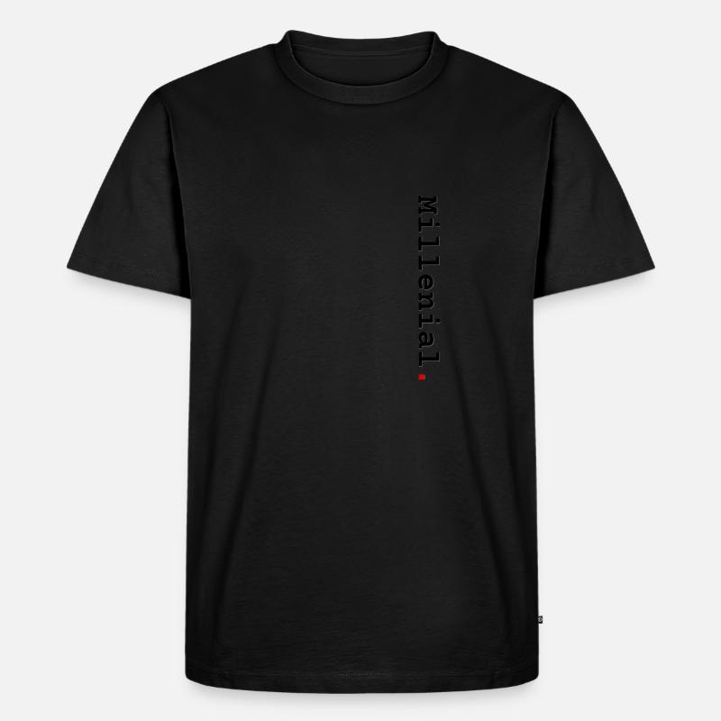 Millennials vertikal - Männer Premium Bio T-Shirt - Schwarz