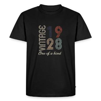 96e anniversaire 1928 - idée cadeau rétro Vintage - T-shirt Premium bio Homme - noir - Devant - Nico (187cm)