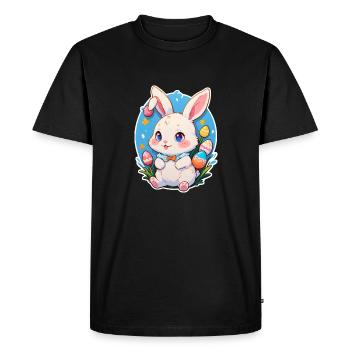 Easter bunny cute and childlike - Men's Premium Organic T-Shirt - black - Front - Nico (187cm)