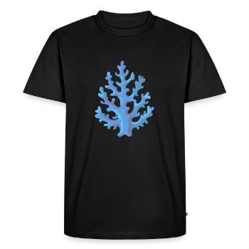 Coral in Blue - Men's Premium Organic T-Shirt - black - Front - Nico (187cm)