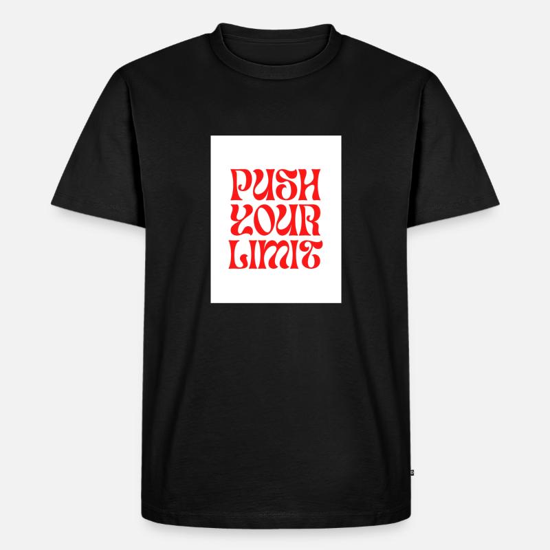 Push Your Limit - Männer Premium Bio T-Shirt - Schwarz