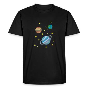 Galaxie - T-shirt Premium bio Homme - noir - Devant - Nico (187cm)