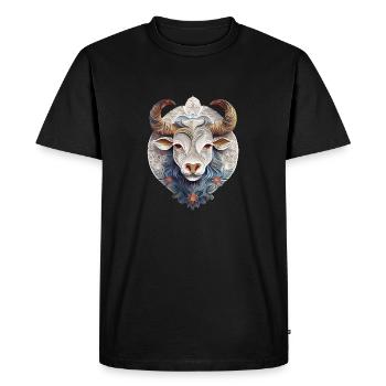 Signe du zodiaque Taureau - T-shirt Premium bio Homme - noir - Devant - Nico (187cm)