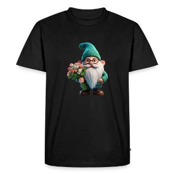 Nain de jardin Saint-Valentin - T-shirt Premium bio Homme - noir - Devant - Nico (187cm)