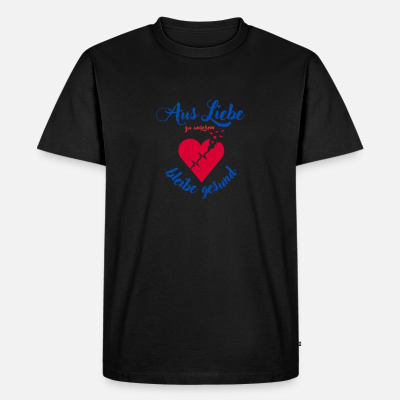 Ich bin ein Herzi - Männer Premium Bio T-Shirt - Schwarz