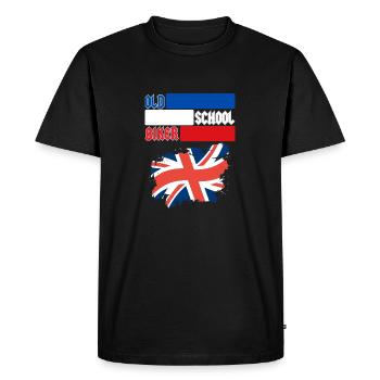MOTARD DE LA VIEILLE ÉCOLE ROYAUME-UNI - T-shirt Premium bio Homme - noir - Devant - Nico (187cm)
