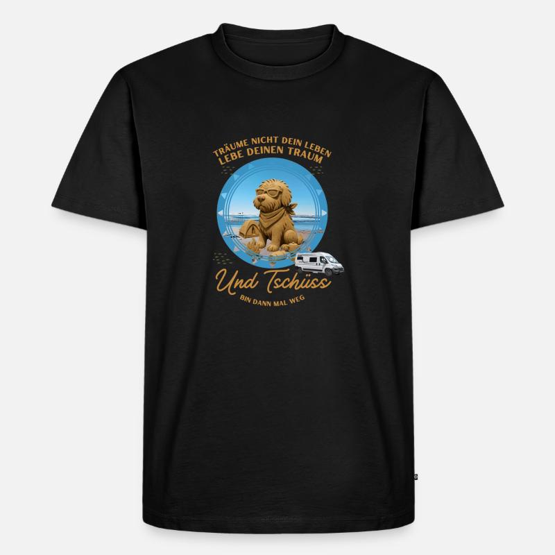 Und Tschüss - Männer Premium Bio T-Shirt - Schwarz