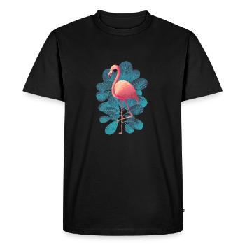 Flamant - T-shirt Premium bio Homme - noir - Devant - Nico (187cm)