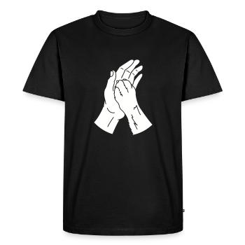 Animal Paw Hand - Men's Premium Organic T-Shirt - black - Front - Nico (187cm)