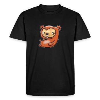 Happy Little Hamster - Men's Premium Organic T-Shirt - black - Front - Nico (187cm)
