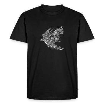 Flying raven - Men's Premium Organic T-Shirt - black - Front - Nico (187cm)