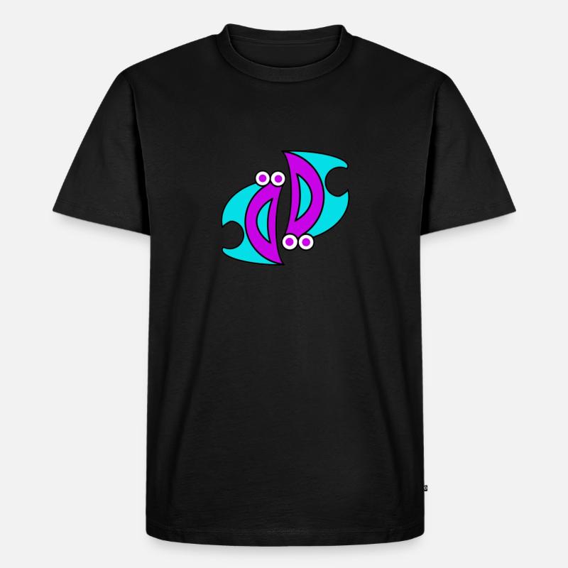 Doppel D.F. - Männer Premium Bio T-Shirt - Schwarz