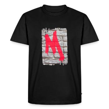 mur m - T-shirt Premium bio Homme - noir - Devant - Nico (187cm)